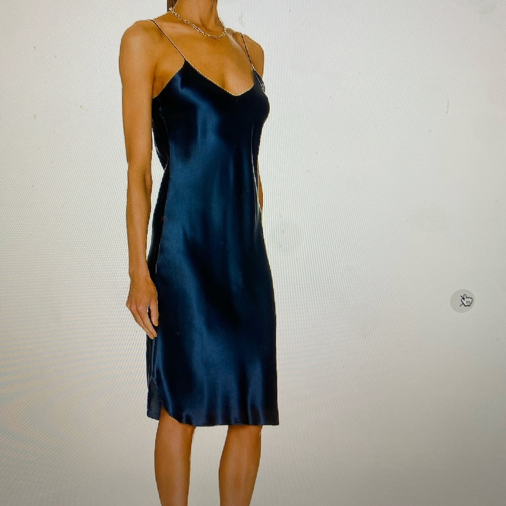 NILI LOTAN SILK SATIN SLIP DRESS